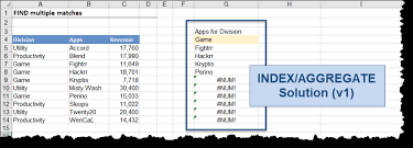 return multiple match values in excel
