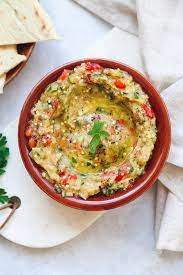 Traditional Lebanese Baba Ganoush Recipe Step By Step Whiskaffair gambar png