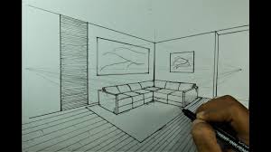 how to draw a simple living room sofa