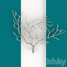 Metal Tree Branch Wall Sculpture