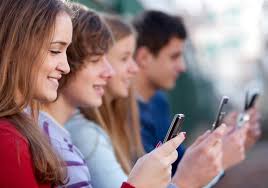 Image result for Picture of a high school student on a smartphone