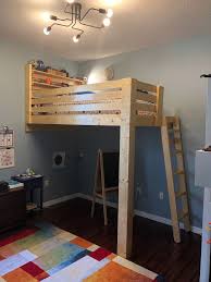 Twin Loft Bed Attached To The Wall