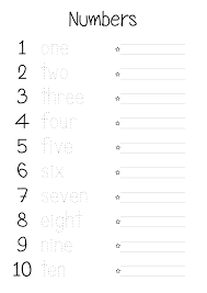 printable number words worksheets