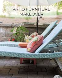 patio furniture makeover with spray paint