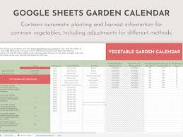 Garden Calendar Google Sheets Homestead
