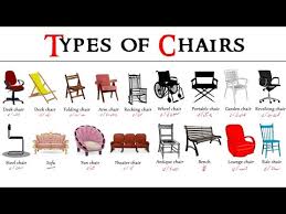 of chairs names