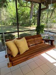 5ft Cedar Porch Swing Solid Wood Patio