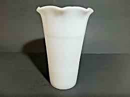 Vtg Hazel Atlas Milk Glass Vase Jane