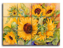 Sunflower Backsplash Tiles Sunflower