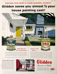 1955 Glidden House Paint Ad 1950s