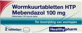 Mebendazol is werkzaam tegen nematodeninfestaties in het darmkanaal zoals die met enterobius vermicularis, ascaris lumbricoides, trichuris trichiura, ancylostoma duodenale en necator americanus. Wormkuurtabletten Htp Mebendazol 100 Mg Healthypharm 2 Tabletten Gezondheid Aan Huis Deutsch