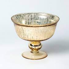 Mercury Glass Footed Bowl Globe