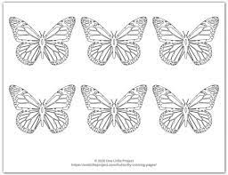 Encourage your child's imagination skills with these beautiful butterfly coloring pages printable, which depict them in various shapes and sizes. Butterfly Coloring Pages Free Printable Butterflies One Little Project