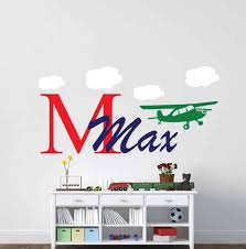 Airplane Personalised Wall Art Decal