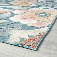 tayse rugs tropic aqua 4 ft x 6 ft