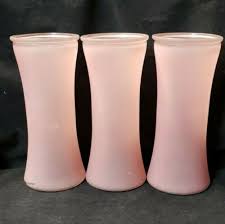 Pink Glass Cylinder Vase 9 3 4 Tall