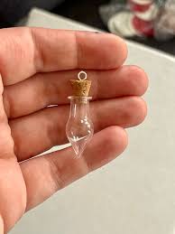 Glass Bottle Charm Jewelry Supplies