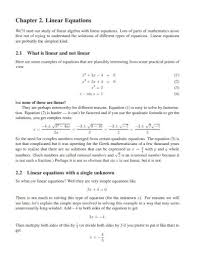 Linear Equations Examples Pdf Examples