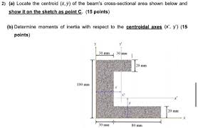solved 2 a locate the centroid x y