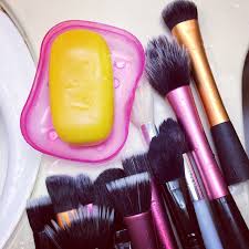 dial bar soap makeup brush cleansing