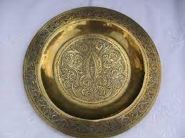 vintage brass wall plate wall decor
