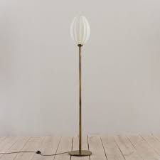 italian brass floor lamp with tulip