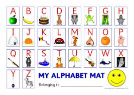 Some colourful printable mats with the alphabet in an arc above a rainbow. Ks1 Alphabet Strips And Tabletop Alphabet Lines Sparklebox
