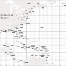 Noaa Hurricane Tracking Wall Map Chart Poster Condensed
