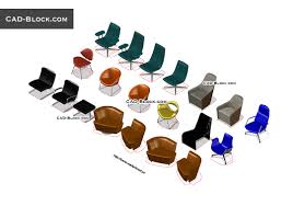 3d furniture armchairs cad blocks