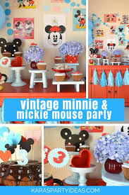vintage minnie and mickey mouse party