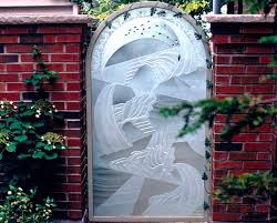 Image 70 Carved Glass Art Garden Gate
