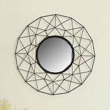 large round black metal wire wall