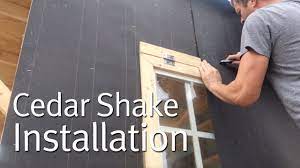 simple cedar shake siding installation