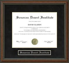sonoran desert insute diploma frame
