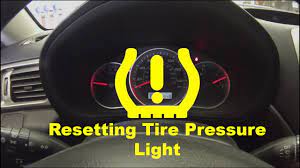 resetting low tire pressure light you