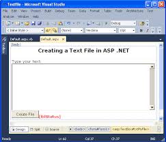creating text files in asp net using vb net