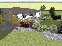 ranch style house 3d landscape design