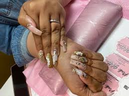 pink glitter nail boutique in