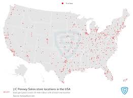 number of j c penney salon locations in