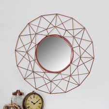 large round copper metal wire wall
