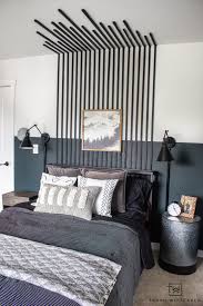 Black Slat Wall In The Bedroom Taryn