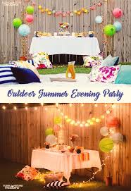 outdoor summer evening party sprinkle