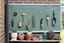 organized with a gardener s pegboard