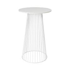 White Wire Cocktail Table Arrow