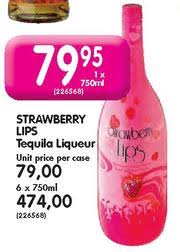 special strawberry lips tequila liqueur