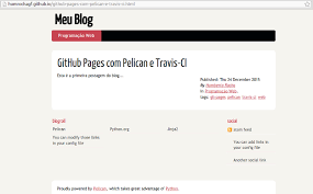 github pages with pelican and travis ci