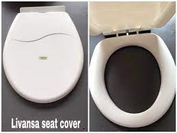 Livansa White Plastic Toilet Seat Cover