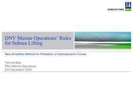 dnv marine operations rules for subsea