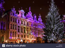 Christmas Lights On The Grand Place In Brussels Belgium