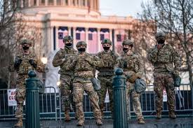 National guard soldiers and airmen are deputized in front of the u.s. Pentagon To Arm National Guard Troops Deploying To Capitol For Inauguration The New York Times